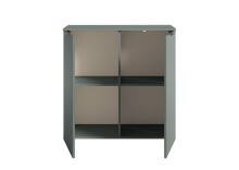Kommode >Linz< 2 Türen, 4 Fächer, in Salbei - 90x90x40cm (BxHxT)