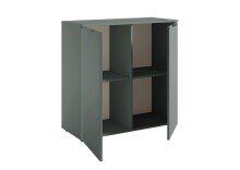 Kommode >Linz< 2 Türen, 4 Fächer, in Salbei - 90x90x40cm (BxHxT)