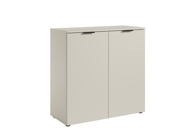 Kommode >Linz< 2 Türen, 4 Fächer, in Kaschmir - 90x90x40cm (BxHxT)