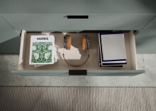 Sideboard >Linz< 2 Türen, 4 Schübe, in Salbei - 135x90x40cm (BxHxT)