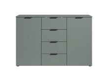 Sideboard >Linz< 2 Türen, 4 Schübe, in Salbei - 135x90x40cm (BxHxT)