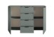 Sideboard >Linz< 2 Türen, 4 Schübe, in Salbei - 135x90x40cm (BxHxT)