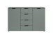 Sideboard >Linz< 2 Türen, 4 Schübe, in Salbei - 135x90x40cm (BxHxT)