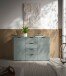 Sideboard >Linz< 2 Türen, 4 Schübe, in Salbei - 135x90x40cm (BxHxT)