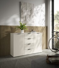 Sideboard >Linz< 2 Türen, 4 Schübe, in Kaschmir - 135x90x40cm (BxHxT)