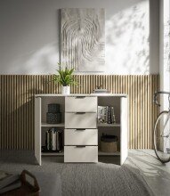 Sideboard >Linz< 2 Türen, 4 Schübe, in Kaschmir - 135x90x40cm (BxHxT)