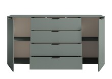 Sideboard >Linz< 2 Türen, 4 Schübe, in Salbei - 180x90x40cm (BxHxT)