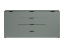 Sideboard >Linz< 2 Türen, 4 Schübe, in Salbei - 180x90x40cm (BxHxT)
