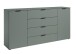 Sideboard >Linz< 2 Türen, 4 Schübe, in Salbei - 180x90x40cm (BxHxT)