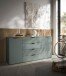 Sideboard >Linz< 2 Türen, 4 Schübe, in Salbei - 180x90x40cm (BxHxT)