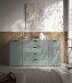 Sideboard >Linz< 2 Türen, 4 Schübe, in Salbei - 180x90x40cm (BxHxT)