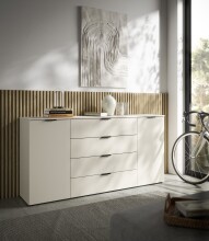 Sideboard >Linz< 2 Türen, 4 Schübe, in Kaschmir - 180x90x40cm (BxHxT)