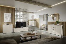 Sideboard >Linz< 2 Türen, 4 Schübe, in Kaschmir - 180x90x40cm (BxHxT)