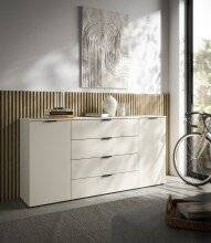 Sideboard >Linz< 2 Türen, 4 Schübe, in Kaschmir - 180x90x40cm (BxHxT)