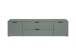 Lowboard >Linz< 2 Türen, 2 Schübe, in Salbei - 180x47x40cm (BxHxT)