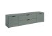 Lowboard >Linz< 2 Türen, 2 Schübe, in Salbei - 180x47x40cm (BxHxT)