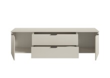 Lowboard >Linz< 2 Türen, 2 Schübe, in Kaschmir - 180x47x40cm (BxHxT)