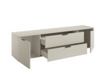 Lowboard >Linz< 2 Türen, 2 Schübe, in Kaschmir - 180x47x40cm (BxHxT)