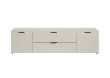 Lowboard >Linz< 2 Türen, 2 Schübe, in Kaschmir - 180x47x40cm (BxHxT)