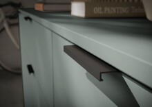 Nachtkommode >Linz< 3 Schübe, auch für Boxspringbetten, in Salbei - 45x50x40cm (BxHxT)