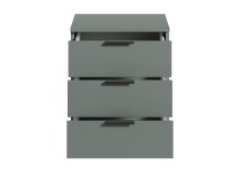 Nachtkommode >Linz< 3 Schübe, auch für Boxspringbetten, in Salbei - 45x50x40cm (BxHxT)