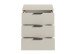 Nachtkommode >Linz< 3 Schübe, auch für Boxspringbetten, in Kaschmir - 45x50x40cm (BxHxT)