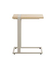 Beistelltisch >37700< in Eiche Dekor / Kaschmirgrau - 24x64x49cm (BxHxT)
