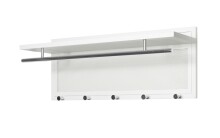 Wandgarderobe >55356< 5 Haken, 1 Stange, in...
