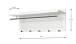 Wandgarderobe >55356< 5 Haken, 1 Stange, in verchromt / weiß - 75x30x26 (BxHxT)