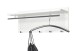 Wandgarderobe >55356< 5 Haken, 1 Stange, in verchromt / weiß - 75x30x26 (BxHxT)