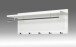 Wandgarderobe >55356< 5 Haken, 1 Stange, in verchromt / weiß - 75x30x26 (BxHxT)