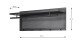 Wandgarderobe >55556< 5 Haken, 1 Stange, schwarz, Metall, Stahlrohr - 75x30x26cm (BxHxT)