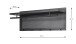 Wandgarderobe >55556< 5 Haken, 1 Stange, schwarz, Metall, Stahlrohr - 75x30x26cm (BxHxT)