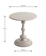 Beistelltisch >59134< in grau (Kaschmirgrau), Metall - 46x42cm (HxD)