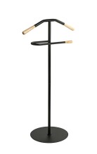 Herrendiener >59522< in natur, schwarz, Metall - 50x105x34cm (BxHxT)