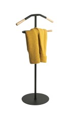 Herrendiener >59522< in natur, schwarz, Metall - 50x105x34cm (BxHxT)