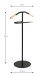 Herrendiener >59522< in natur, schwarz, Metall - 50x105x34cm (BxHxT)