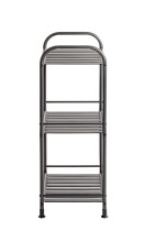 Regal >59823< 3 Ablagen, in anthrazit, Metall, Stahlrohr - 33x78x28cm (BxHxT)