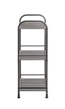 Regal >59823< 3 Ablagen, in anthrazit, Metall, Stahlrohr - 33x78x28cm (BxHxT)