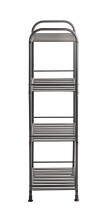 Regal >59824< 4 Ablagen, in anthrazit, Metall, Stahlrohr - 33x108x28cm (BxHxT)