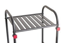 Regal >59824< 4 Ablagen, in anthrazit, Metall, Stahlrohr - 33x108x28cm (BxHxT)