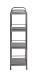 Regal >59824< 4 Ablagen, in anthrazit, Metall, Stahlrohr - 33x108x28cm (BxHxT)