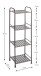 Regal >59824< 4 Ablagen, in anthrazit, Metall, Stahlrohr - 33x108x28cm (BxHxT)