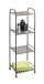 Regal >59824< 4 Ablagen, in anthrazit, Metall, Stahlrohr - 33x108x28cm (BxHxT)