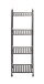 Regal >59824< 4 Ablagen, in anthrazit, Metall, Stahlrohr - 33x108x28cm (BxHxT)