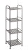 Regal >59824< 4 Ablagen, in anthrazit, Metall, Stahlrohr - 33x108x28cm (BxHxT)