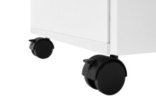 Rollcontainer >Ben< 3 Schubladen, 4 Rollen, in Weiß - 40x56x39cm (BxHxT)
