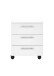 Rollcontainer >Ben< 3 Schubladen, 4 Rollen, in Weiß - 40x56x39cm (BxHxT)