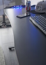 Gamingtisch >BC 3110< LED-Wechselbeleuchtung, in Schwarz / Carbonoptik - 119x76x60cm (BxHxT)