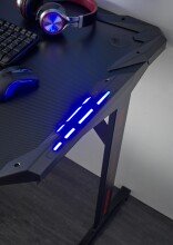 Gamingtisch >BC 3110< LED-Wechselbeleuchtung, in Schwarz / Carbonoptik - 119x76x60cm (BxHxT)